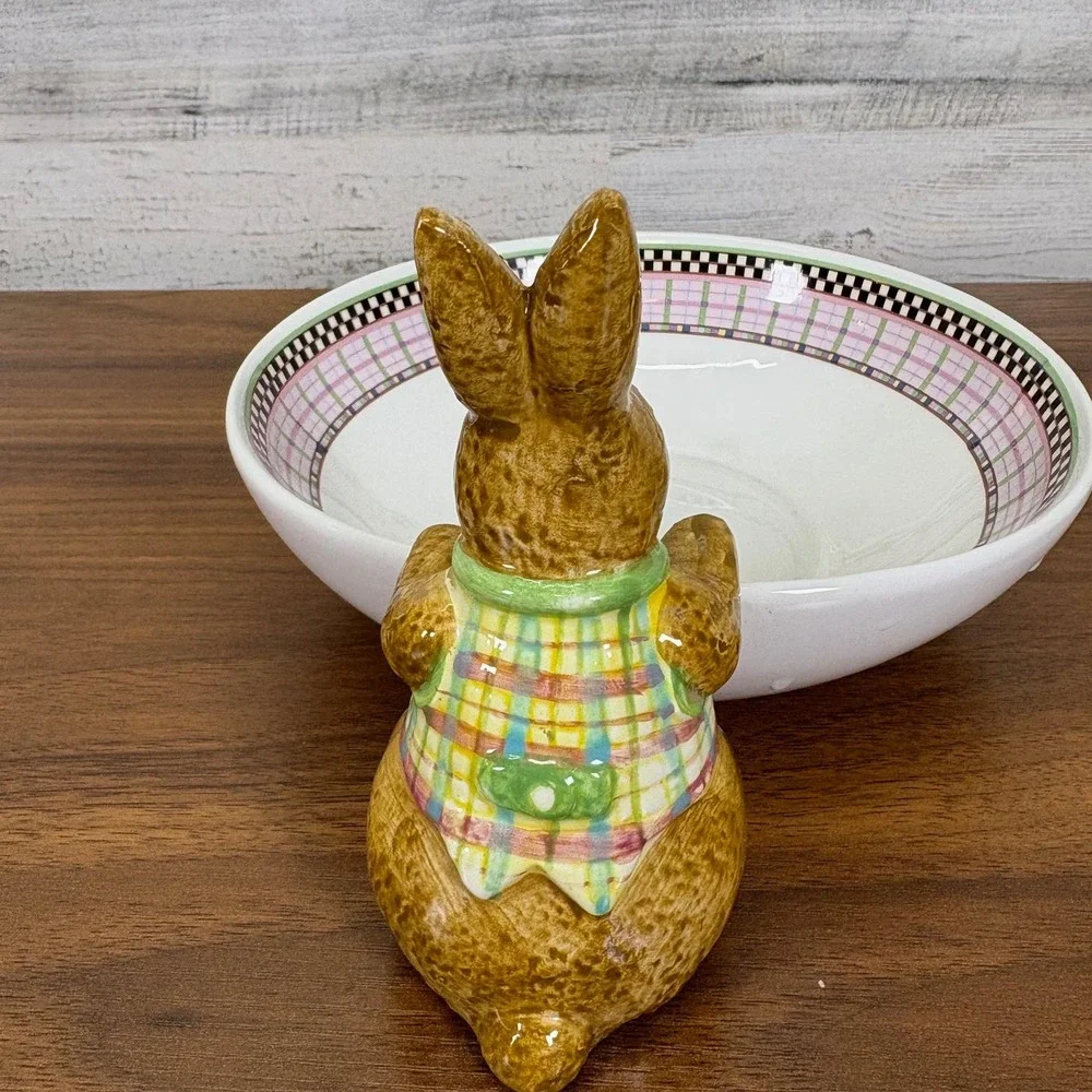 Debbie Mumm Sakura Spring is in the Air Bunny Nibbler Bowl‎ 1990's